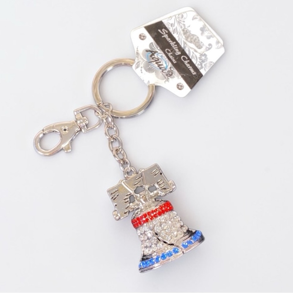 🎁 NWT USA liberty bell purse charm 🇺🇸